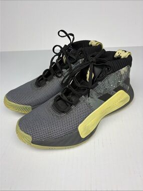 Adidas Dame 5 Men 8.5 Sneaker Street Lights Gray Yellow Glow in Dark F36933